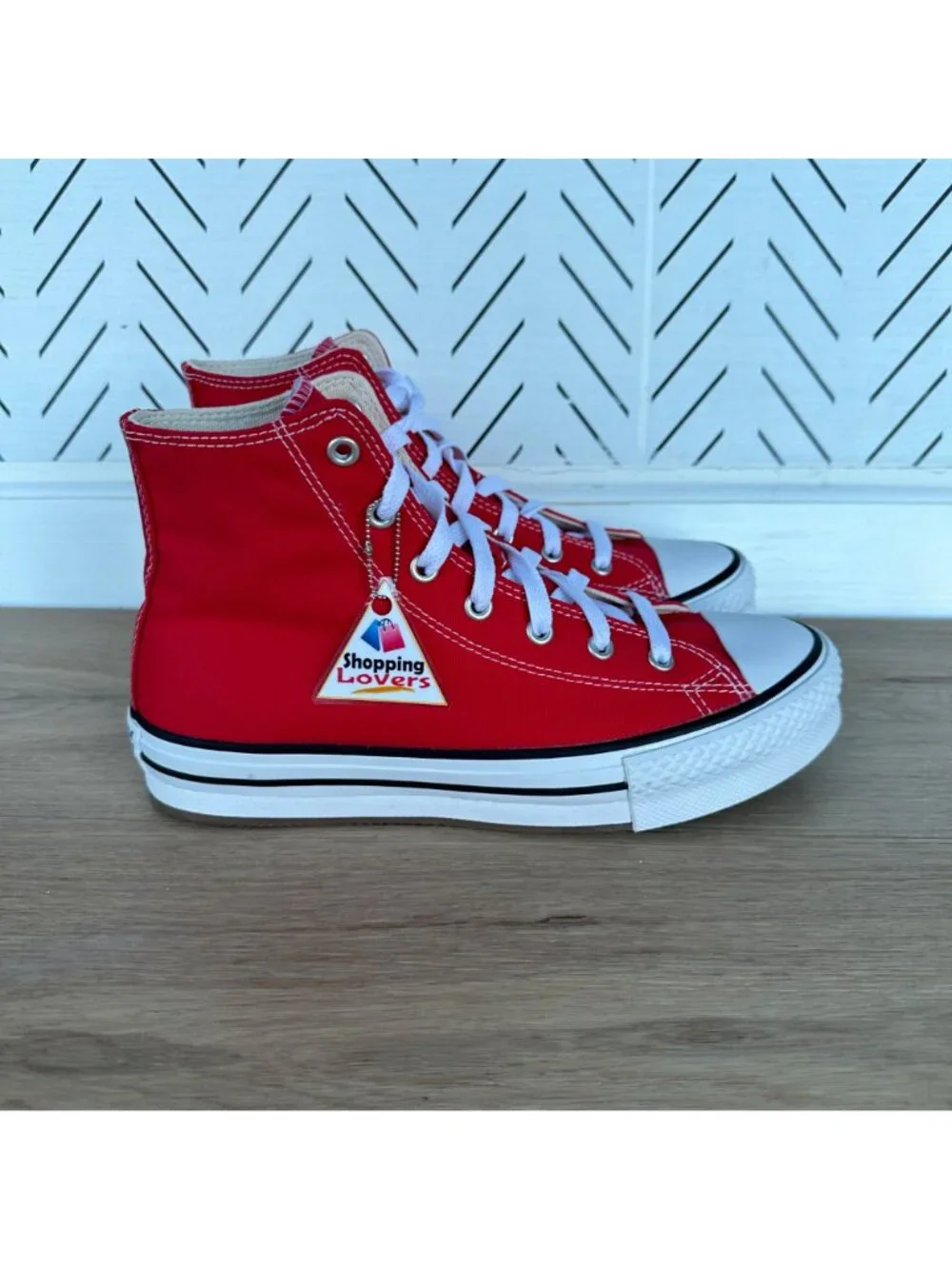 Converse Chuck Taylor EVA Lift Hi Platform 6 Big Kids Shoes Red Sneaker A08425C